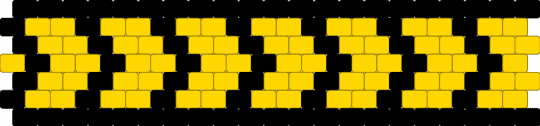 Black and yellow caution tape cuff - black, yellow