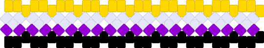 Non-binary X base cuff - yellow,purple