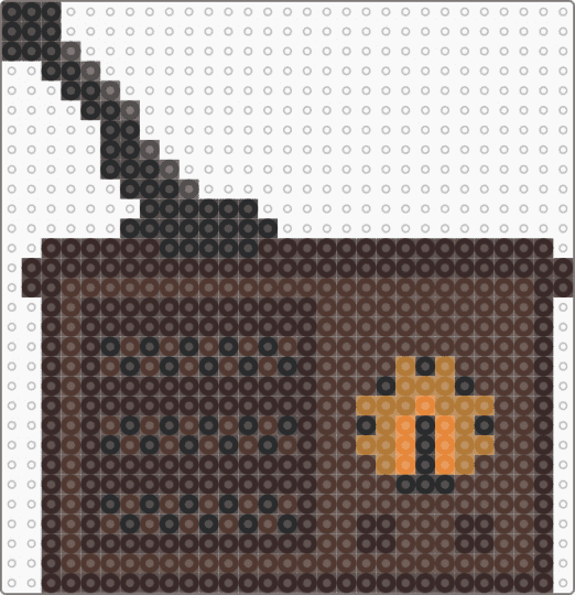 Large perler bead antique radio 📻 - brown
