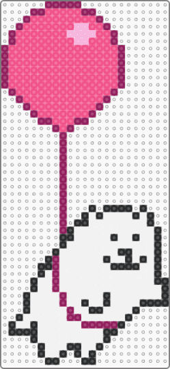 Annoying dog on a balloon - pink,white,deltarune,annoying dog,toby fox