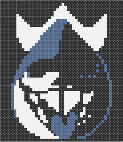 Chaos King - black, blue, deltarune, king, white