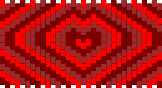 Red hearts - red,brown