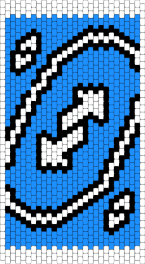 Remixed uno reverse - white,light blue