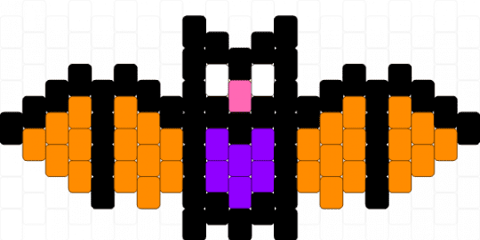 Halloween themed bat for rotater - black, orange