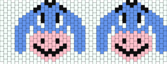Eeyore - light blue,pink,eeyore
