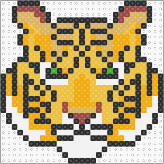 Kingda ka tiger (remix) - amusement park, kingda ka, orange, perler cuff, roller coaster, six flags, theme park, tiger, yellow, yellow tiger