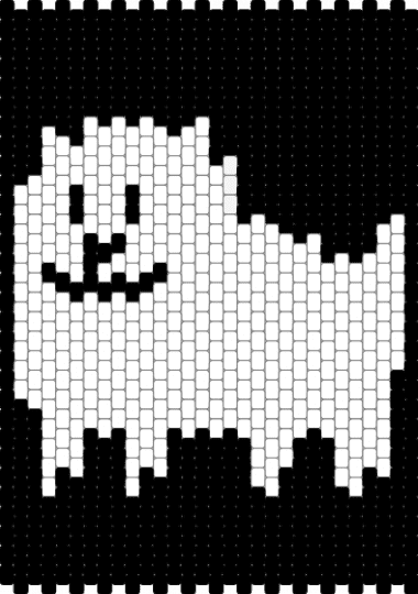 Annoying Dog Undertale Pattern - black,white