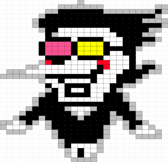 Spamton charm thing - black,beige