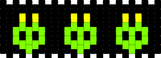 Silly alien cuff! - black,green