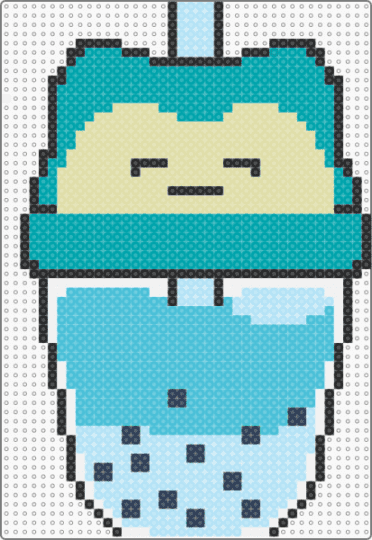 Snorlax - boba,light blue,teal