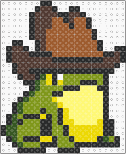Cowboy frog - gold,yellow