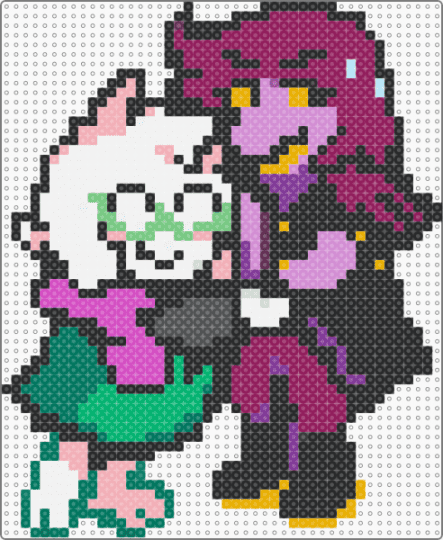 Ralsei & Susie Hug (Deltarune) - black,pink,beige,teal,deltarune,ralsei deltarune,susie,susie deltarune