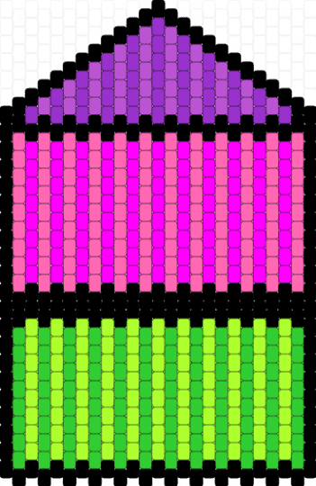 Wallet pattern stripe - green, pink