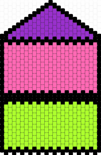 Wallet pattern multicolor small - green, pink