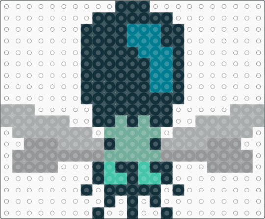 Black Squidicada (rain world) - teal,gray