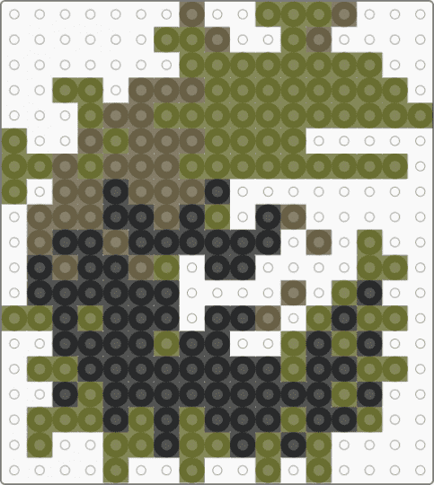 Basilisk lizard (rain world watcher) - gold,tan