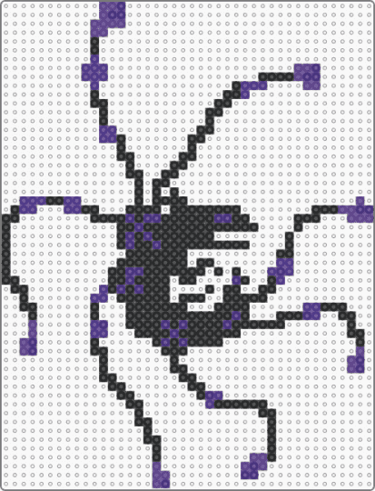 Rot lizard (rain world watcher) - black,purple