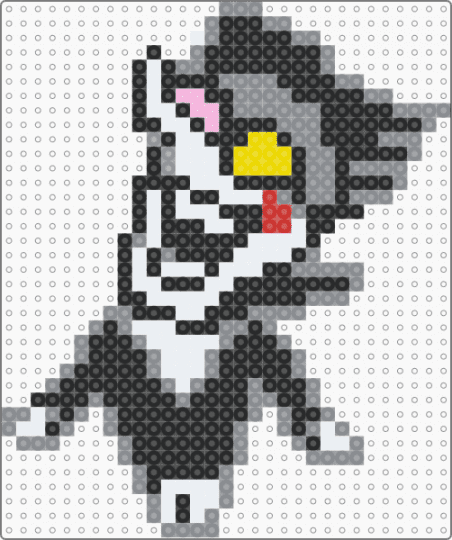 Spamton laughing - black,gray,spamton,deltarune,sprite