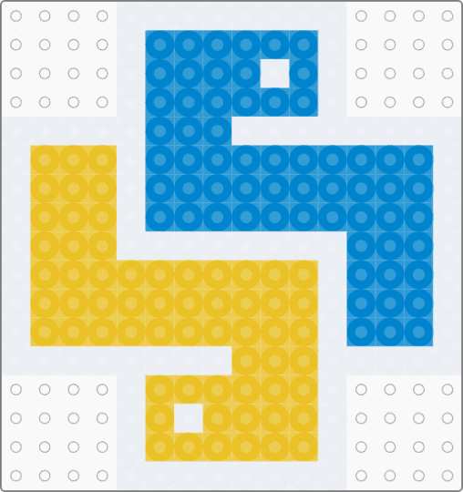 Python Logo (MIRRORED) - blue, code, computer, computer science, python, yellow