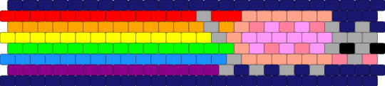 nyan cat cuff - pink,orange,purple,nyan cat