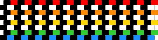 More rainbow! But also black and white - black,green,orange,colorful