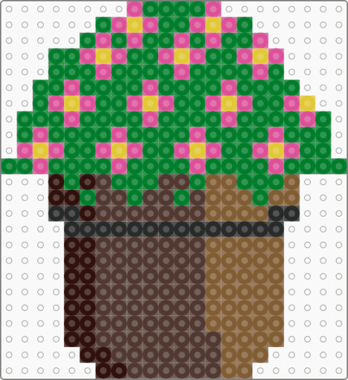 Derpy Tiger's Flower Pot - brown,green,k pop demon hunters,derpy tiger,flower pot