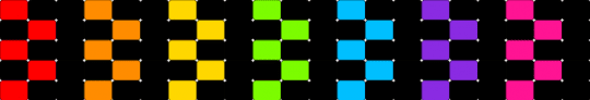 Scene kid pattern - black,orange,light blue,pink,colorful