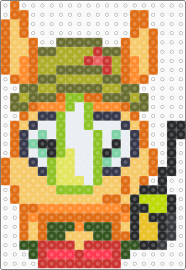 Snort Jr. the Rhino Ranger Moshling - orange,gold,yellow,green,moshi monsters,moshling,beasties,snort jr,virtual pet,video game,super moshling