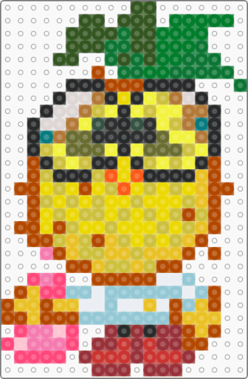 Pinestein the Joyful Juicy Brainiac Moshling - yellow,gold,red,green,moshling,moshi monsters,brainies,virtual pet,video game,pinestein