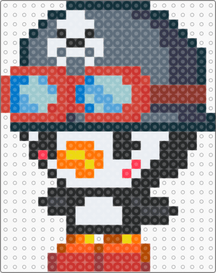 Peppy the Stunt Penguin Moshling - red,gray,moshi monsters,moshling,birdies,peppy,video game,virtual pet