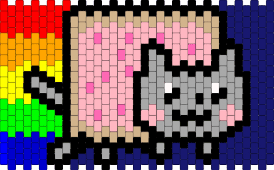 Nyan Cat Purse Side 1 - purple,beige,pink