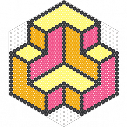 Little cubes - cubes,3d,trippy,hexagon,blocks,boxes,coaster,geometric,abstract,shape,pink,orange,yellow