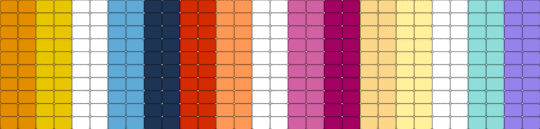 aroace lesbian genderfaun - pink,light blue,yellow,orange