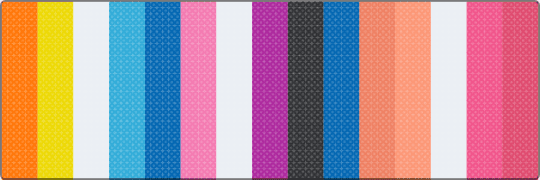 aroace genderfluid lesbian 4 - orange,blue,pink