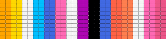 aroace genderfluid lesbian - orange,blue,pink