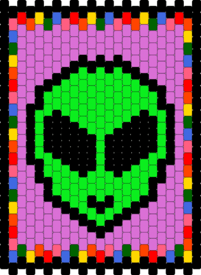 part of alien bag - green,pink