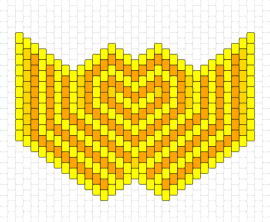 yeloworang heart mask - geometric,mask,heart,symmetrical,vibrant,accessory,warmth,yellow,orange