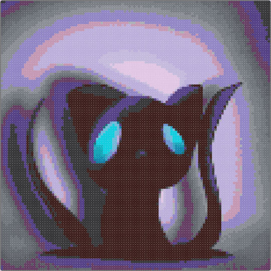 Scared shadow cat - pink,gray,brown