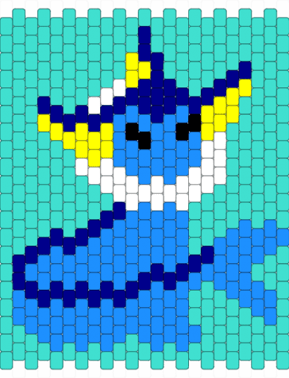 Vaporeon panel (teal background) - light blue,vaporeon,pokemon,panel,games,blue