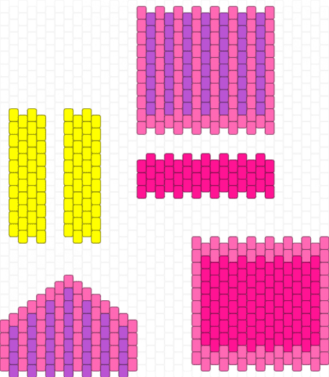 bubble gum tape pouch (all panels) - pink,bubble gum,gum holder,bag pattern,panel,bag,pouch