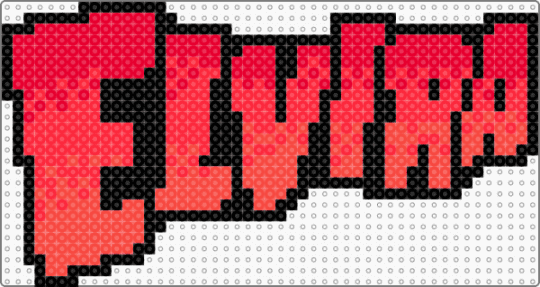 Elvira charm/wall art - black, charm, elvira, fuse beads, mini fuse beads, mistress of the dark, red, wall art