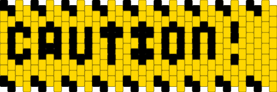 Caution tape cuff - yellow,black,caution tape,multistitch,cuff,ebaycarson,inspired