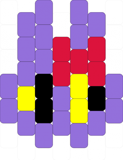 Jax Post-EP 9 - purple,jax,tadc,the amazing digital circus,pony beads,multistitch,charm,small