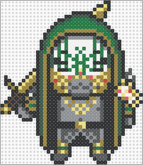 Vessel chibi - gray,gold,green,vessel,sleep token,chibi