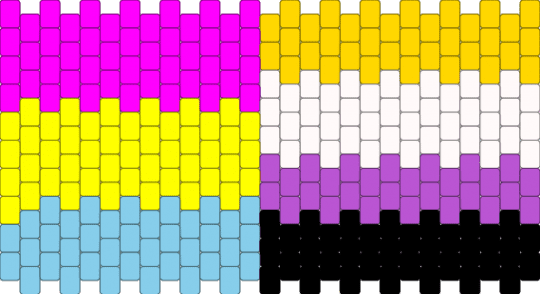 Pan/enby - pink,yellow,queer,enby,pan