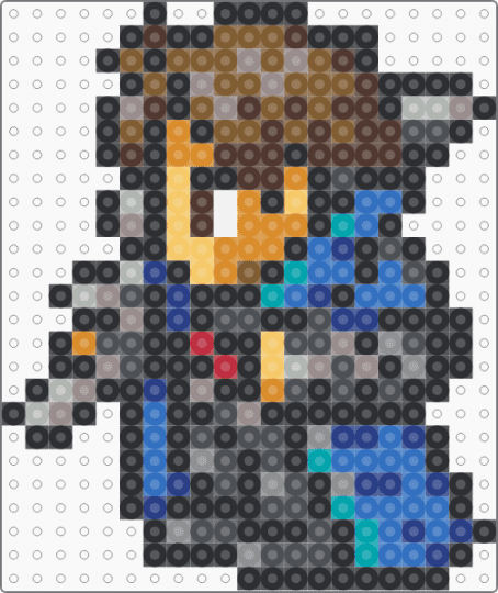 FFXIV Gunbreaker - black,gray,blue,tan,colorful,ffxiv,final fantasy 14,gunbreaker
