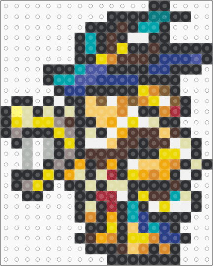 FFXIV Bard - bard,character,video game,fantasy,gaming,black,yellow,brown,teal,colorful,final fantasy xiv,final fantasy