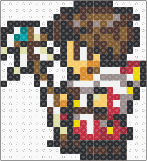 FFXIV White Mage - black,brown,yellow,colorful,ffxiv,final fantasy 14,white mage