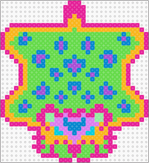 Lisa Frank Cheeta Coaster - green, orange, pink