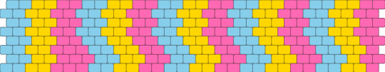 Yatta or Pan - light blue,yellow,pink